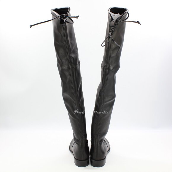 NEW Stuart Weitzman Lowland Over-the-Knee Boots-Black Leather – Small Feet - Picture 8 of 16